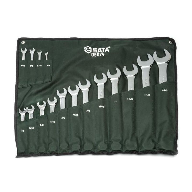 SATA - JUEGO 16 PIEZAS LLAVE MIXTA PLG 1/4-1.1/4” 09074 SATA