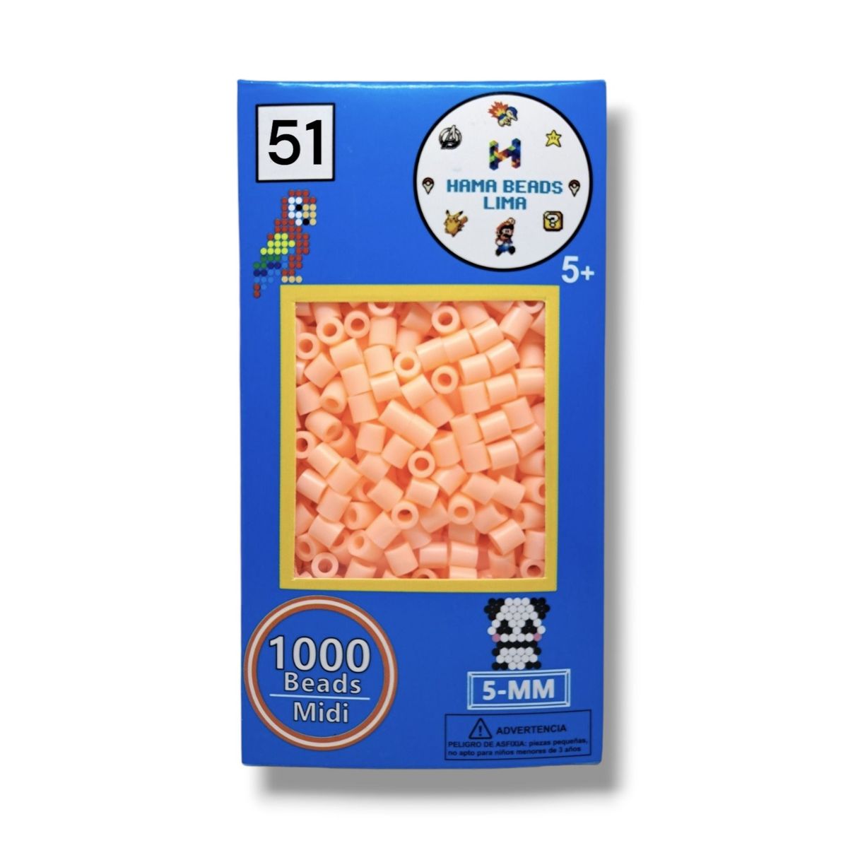 GENERICO - Hama Beads Paquete de 1000 Unidades Midi - 5mm