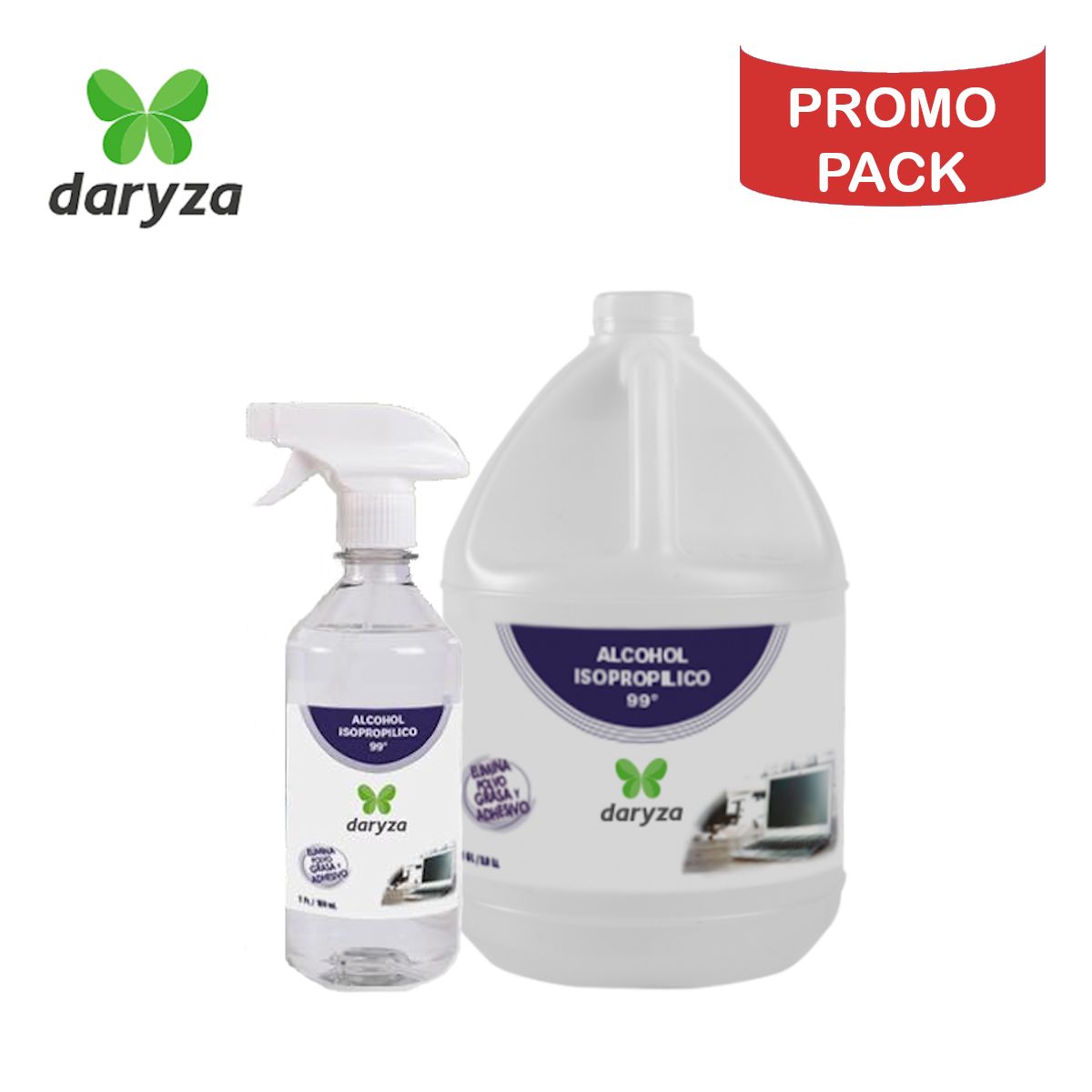 DARYZA - Alcohol isopropílico 99° DARYZA PROMO PACK