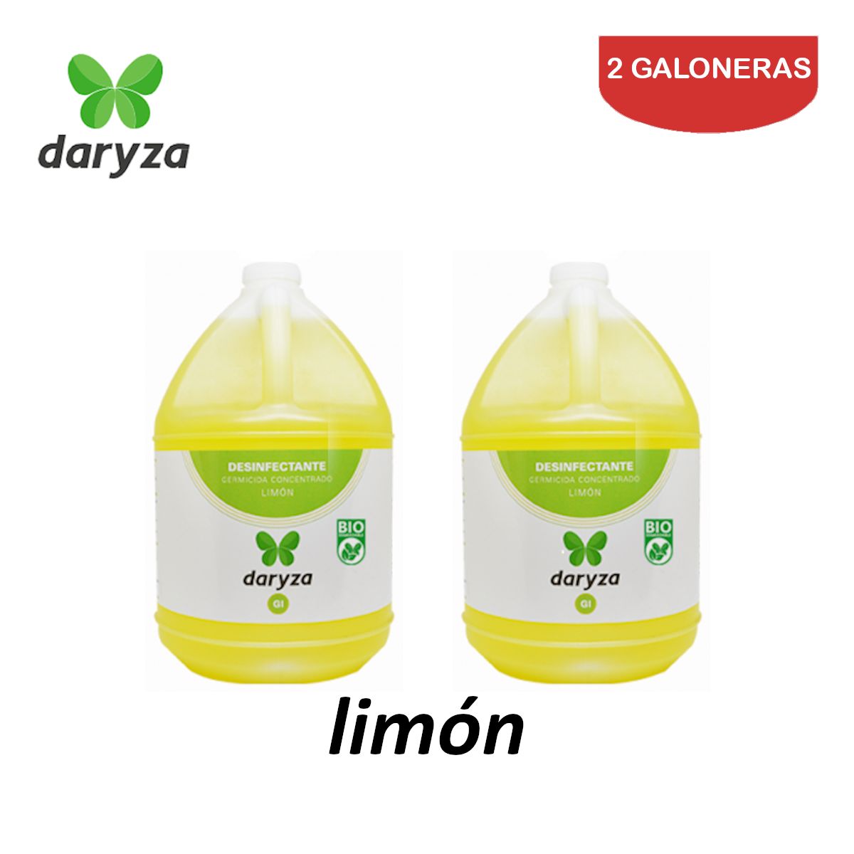 DARYZA - Desinfectante limón galón DARYZA. Pack 2 galoneras