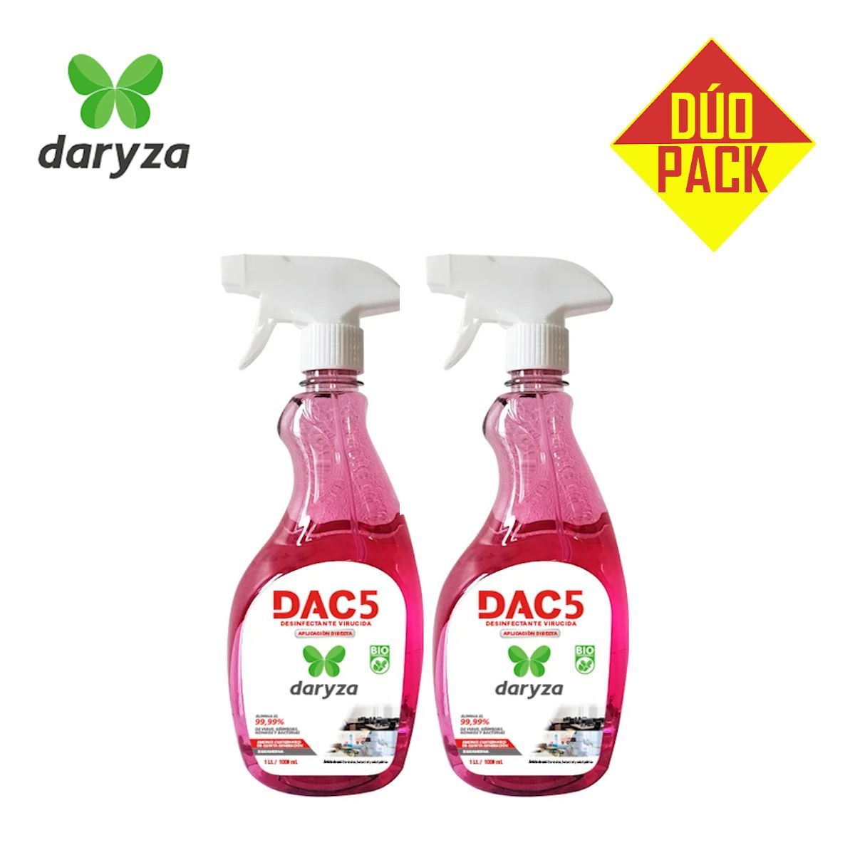 DARYZA - Desinfectante Amonio Cuaternario AD litro DARYZA. DÚO PACK
