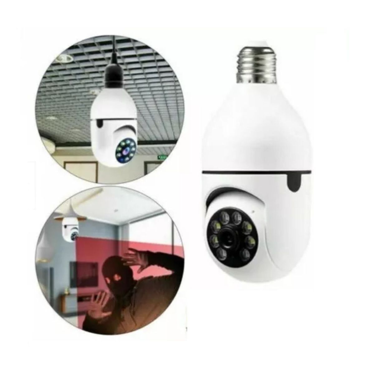 OEM - Foco Camara de Seguridad Hd 360° Wifi altavoz en vivo