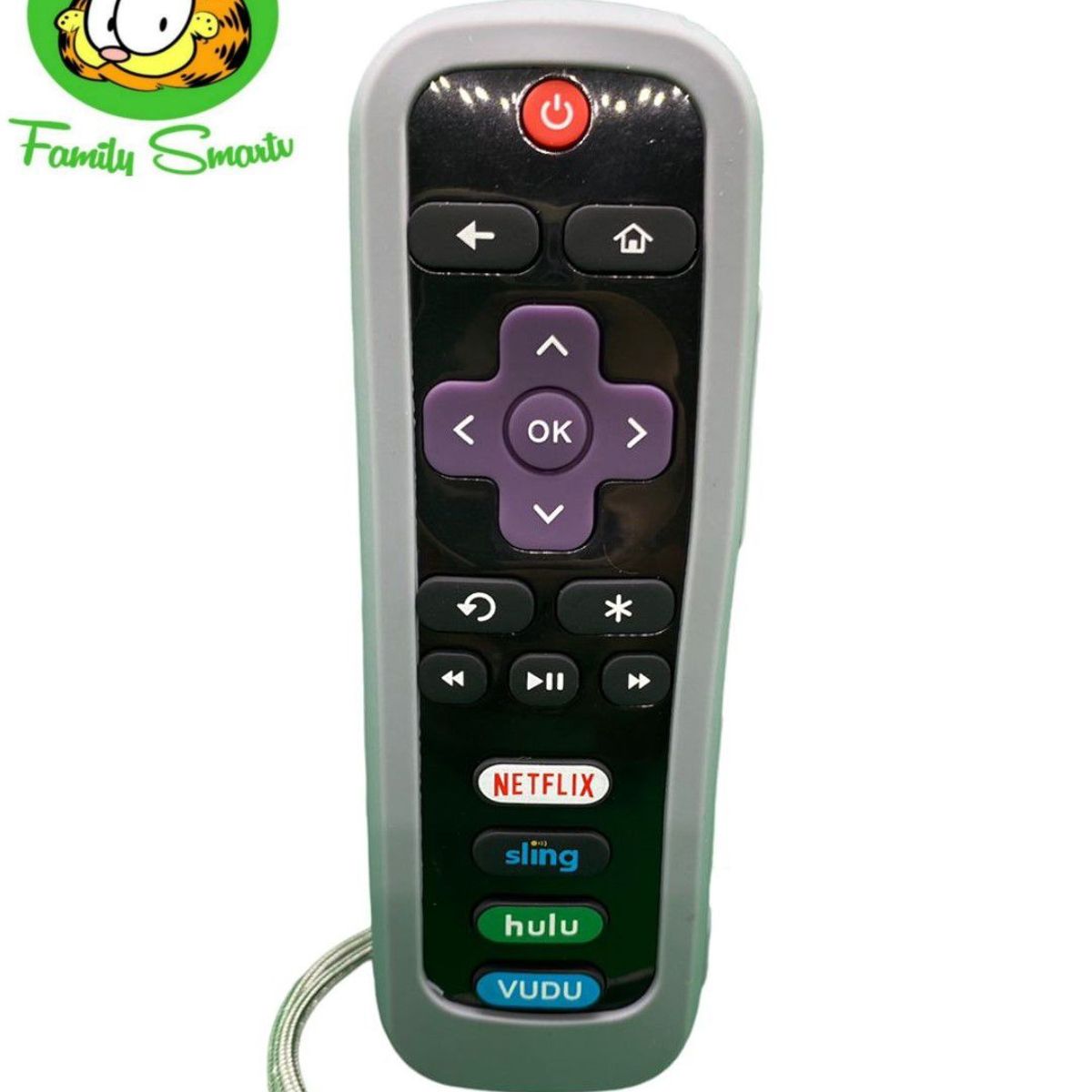 SIKAI - Funda Protectora Para Control Roku Plomo