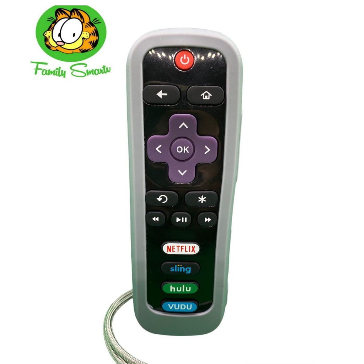 SIKAI - Funda Protectora Para Control Roku Plomo