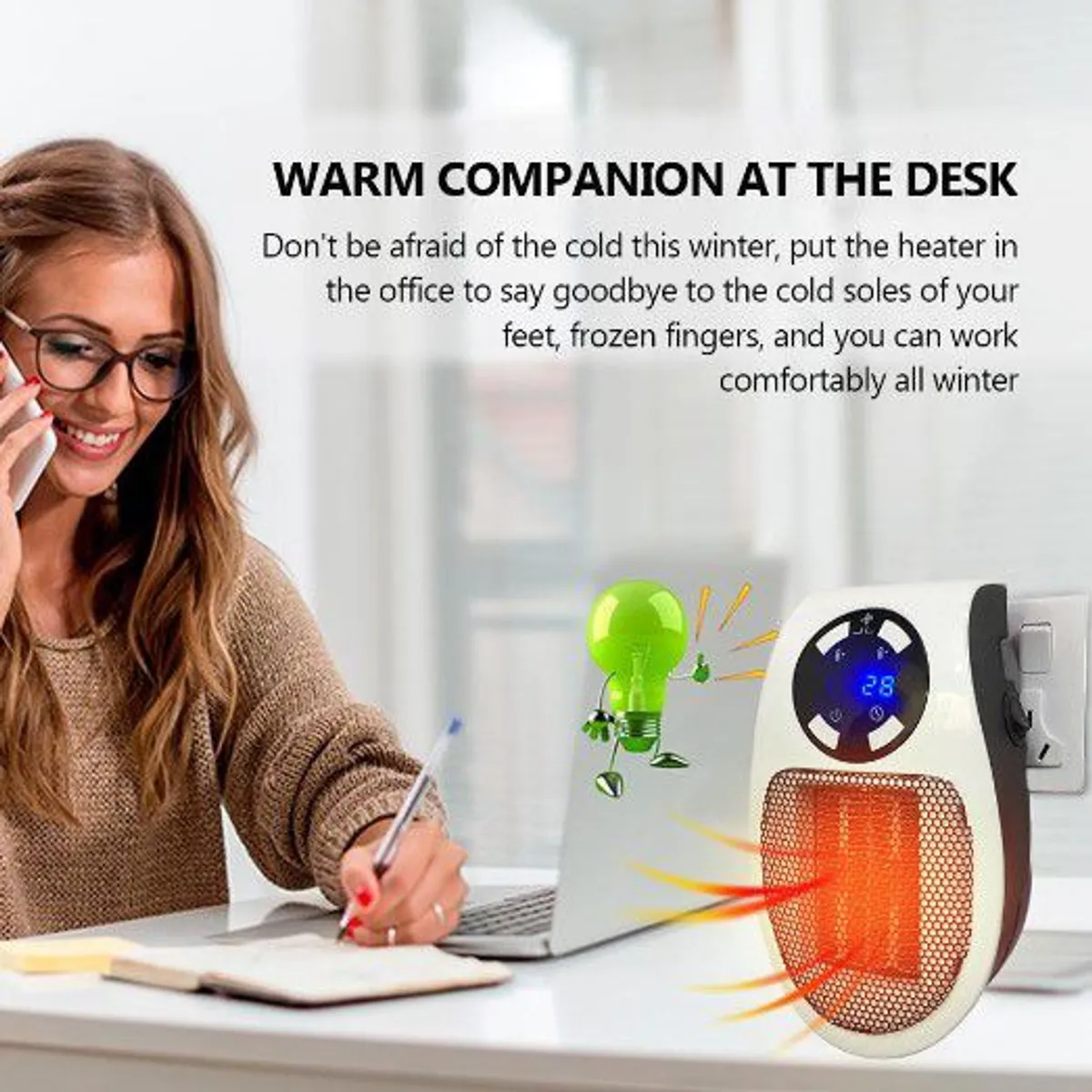 GENERICO - Calentador Electrico con Control Remoto de Calidad