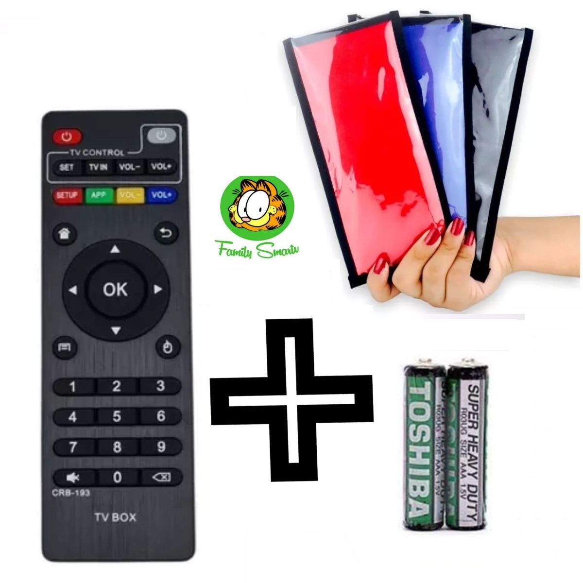UNIVERSAL - Control remoto para android tv box mxq  m8n  Funda Y Pila