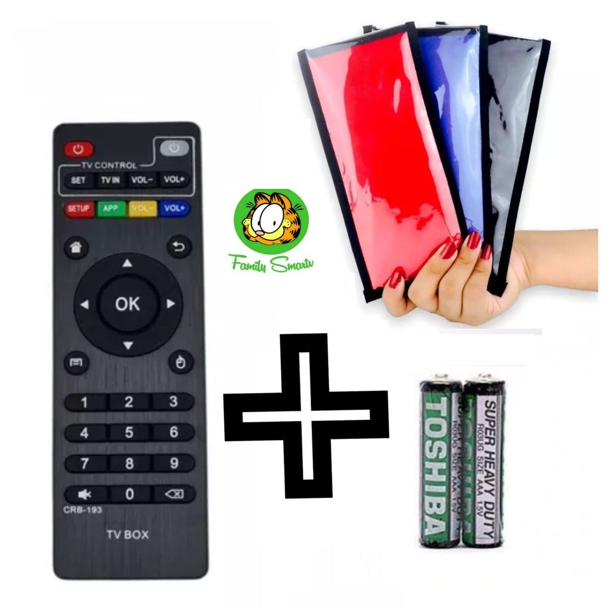 UNIVERSAL - Control remoto para android tv box mxq  m8n  Funda Y Pila