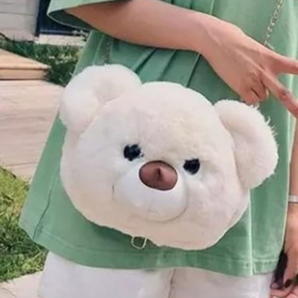 GENERICO - Cartera morral de oso teddy  beige + Correa de calidad