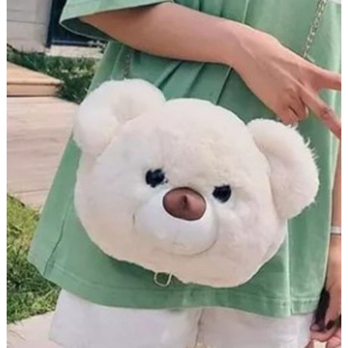 GENERICO - Cartera morral de oso teddy  beige + Correa de calidad