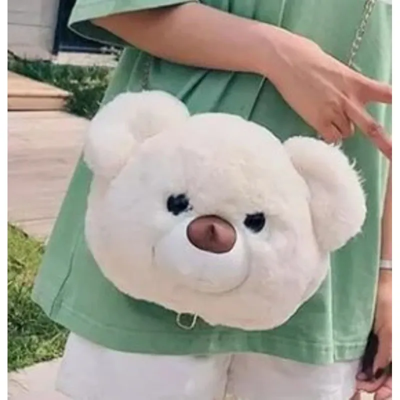 GENERICO - Cartera morral de oso teddy  beige + Correa de calidad