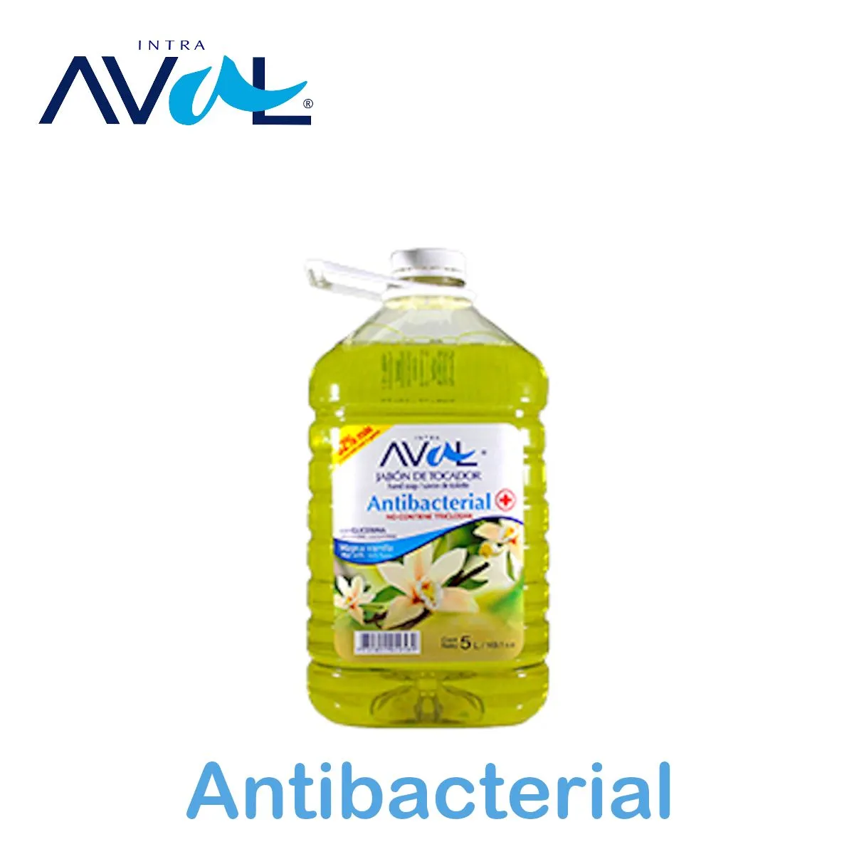 AVAL - Jabón líquido antibacterial galón 5 litros vainilla AVAL