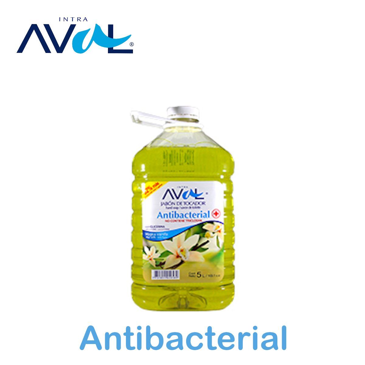 AVAL - Jabón líquido antibacterial galón 5 litros vainilla AVAL
