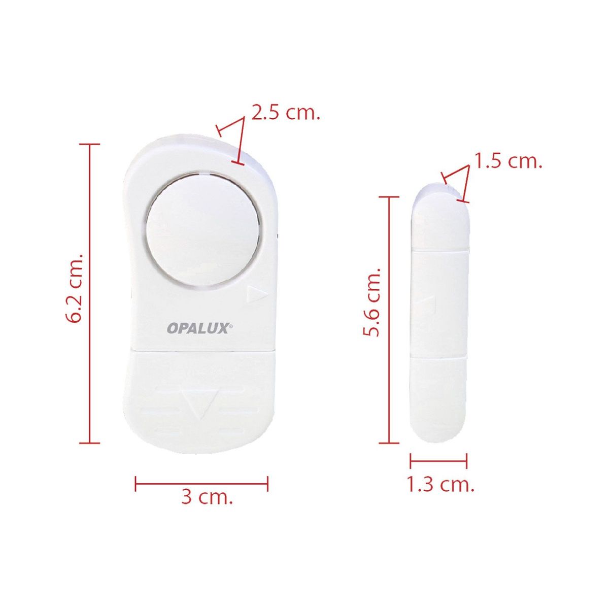 OPALUX - Alarma y Timbre Magnético 2 Funciones Batería Incluida OP-9805A OPALUX