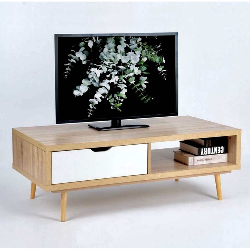 VENTITAS HOME - Mesa de TV Vintage 50” Luna 1 Ventitas Home Cajón Color Duna