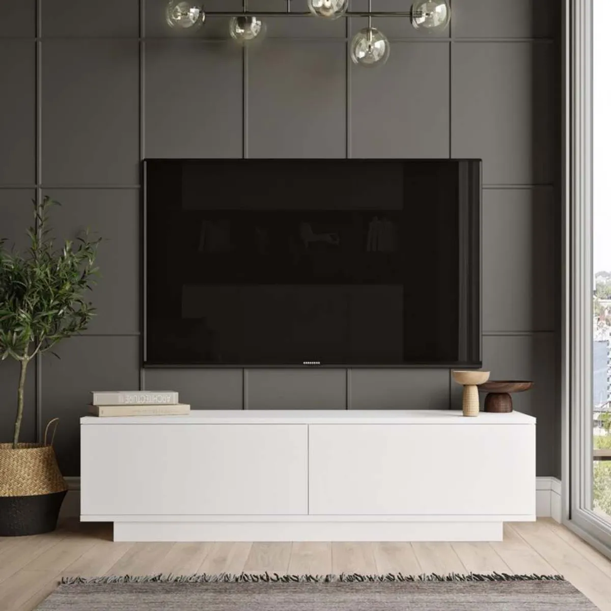 VENTITAS HOME - Mesa de TV 75 Montecarlo Ventitas Home Blanco