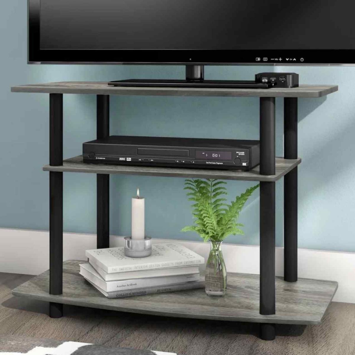 VENTITAS HOME - Mesa de Tv Industrial 75 Vanessa Ventitas Home Siena y Negro