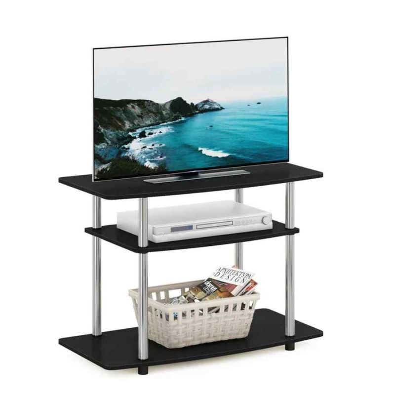VENTITAS HOME - Mesa de Tv Industrial 75 Vanessa Ventitas Home Negro y Plateado
