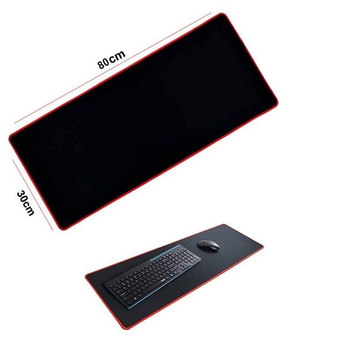 GENERICO - Mouse pad gamer alfombra 30cm x 80cm antideslizante Negro