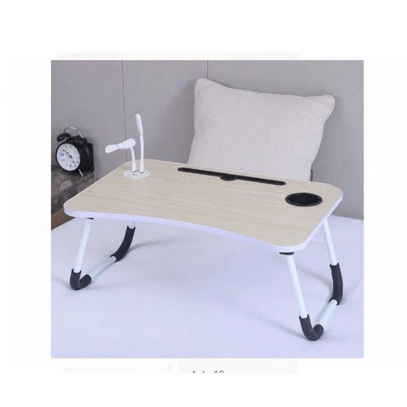 GENERICO - Mesa plegable de laptop con 4 puertos usb  + ventilador BEIGE