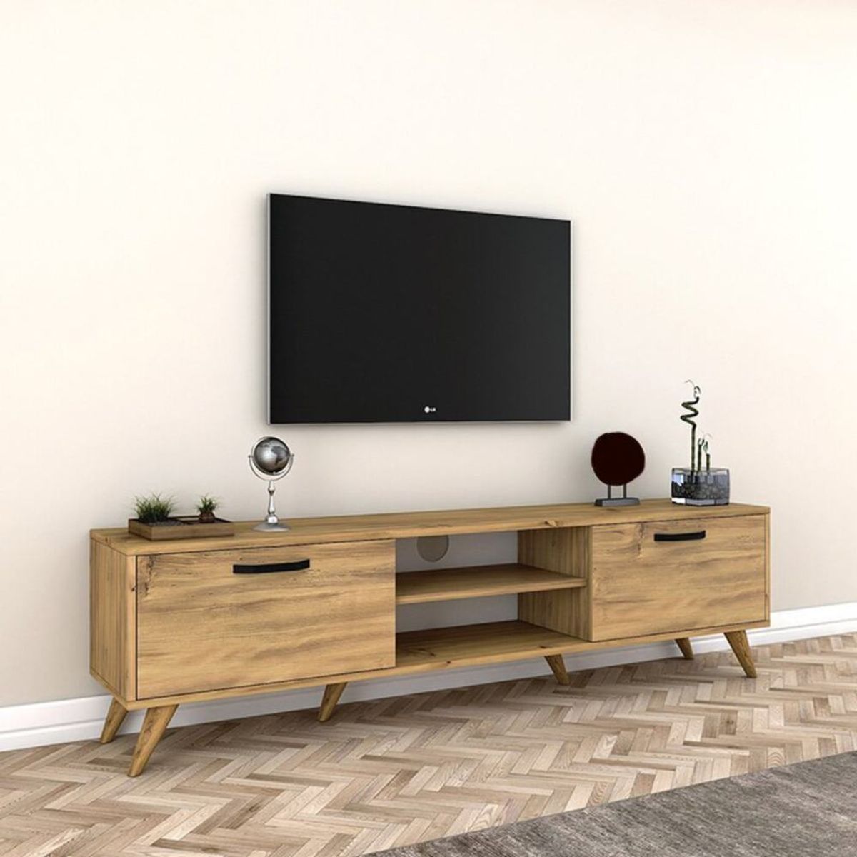 VENTITAS HOME - Mesa de TV Centro de Entretenimiento 55” Manhattan Duna
