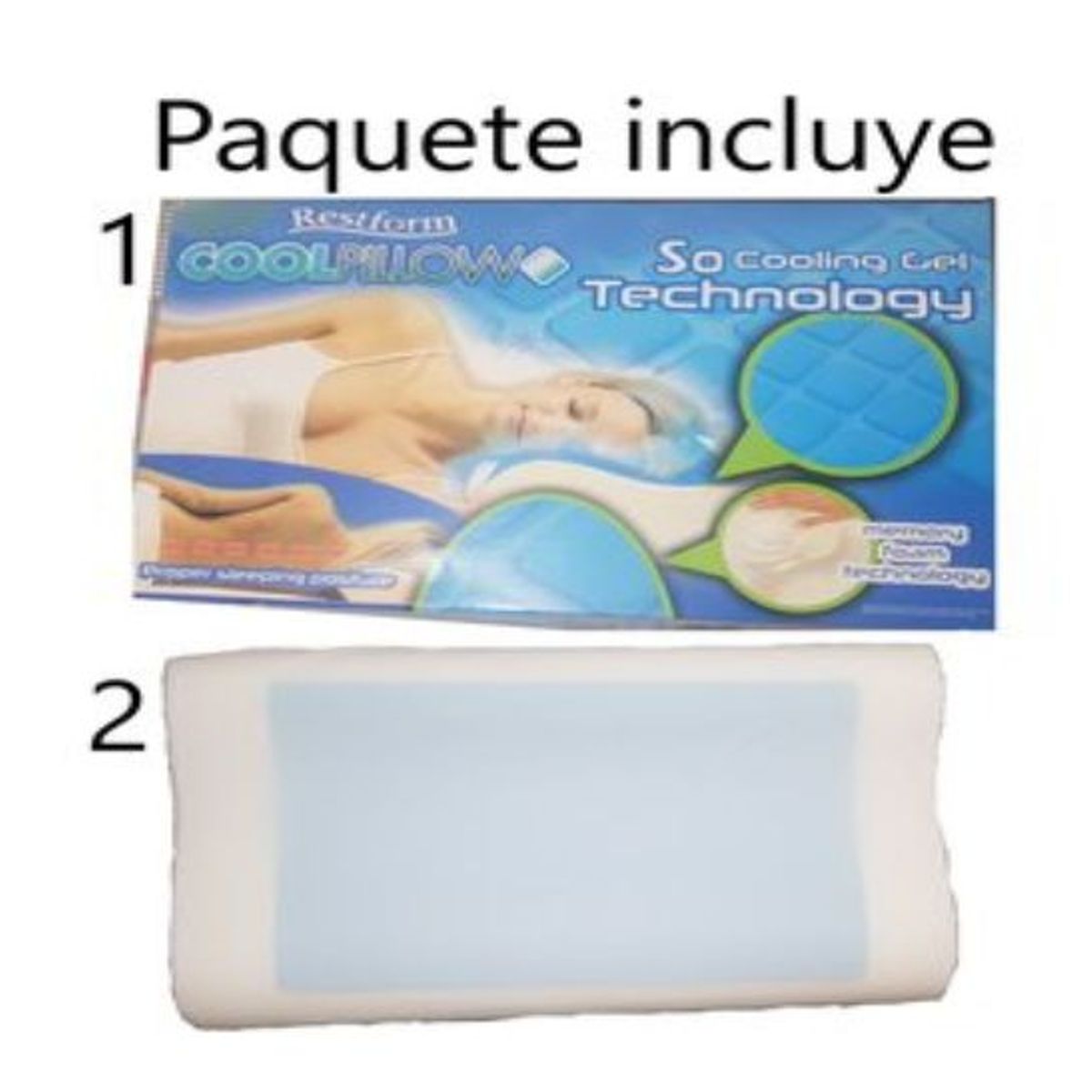 GENERICO - Almohada de espuma viscoelástica de rebote lento para el Cervical.