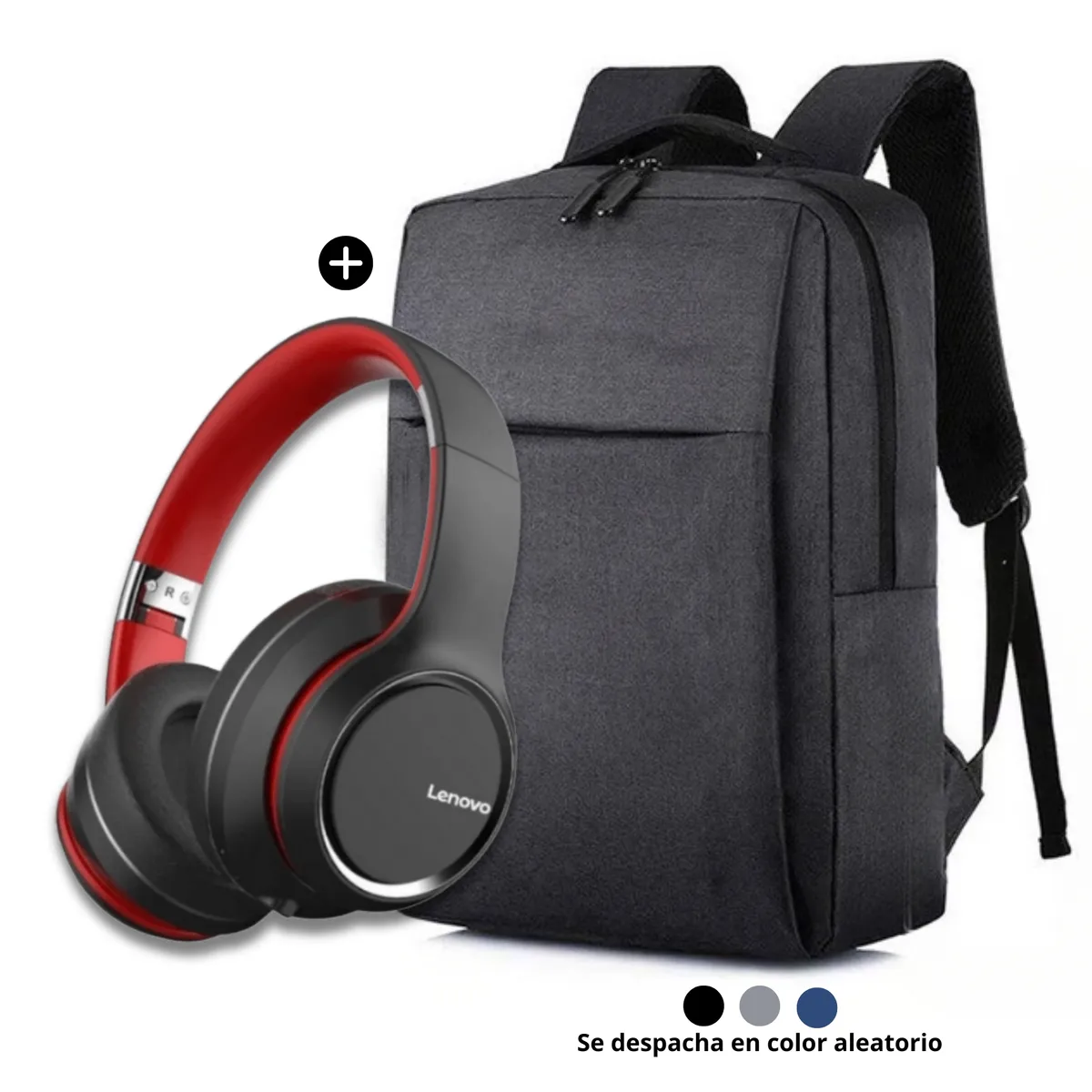 LENOVO - Audifonos Bluetooth Lenovo HD200 20hrs  Mochila Basic Regalo