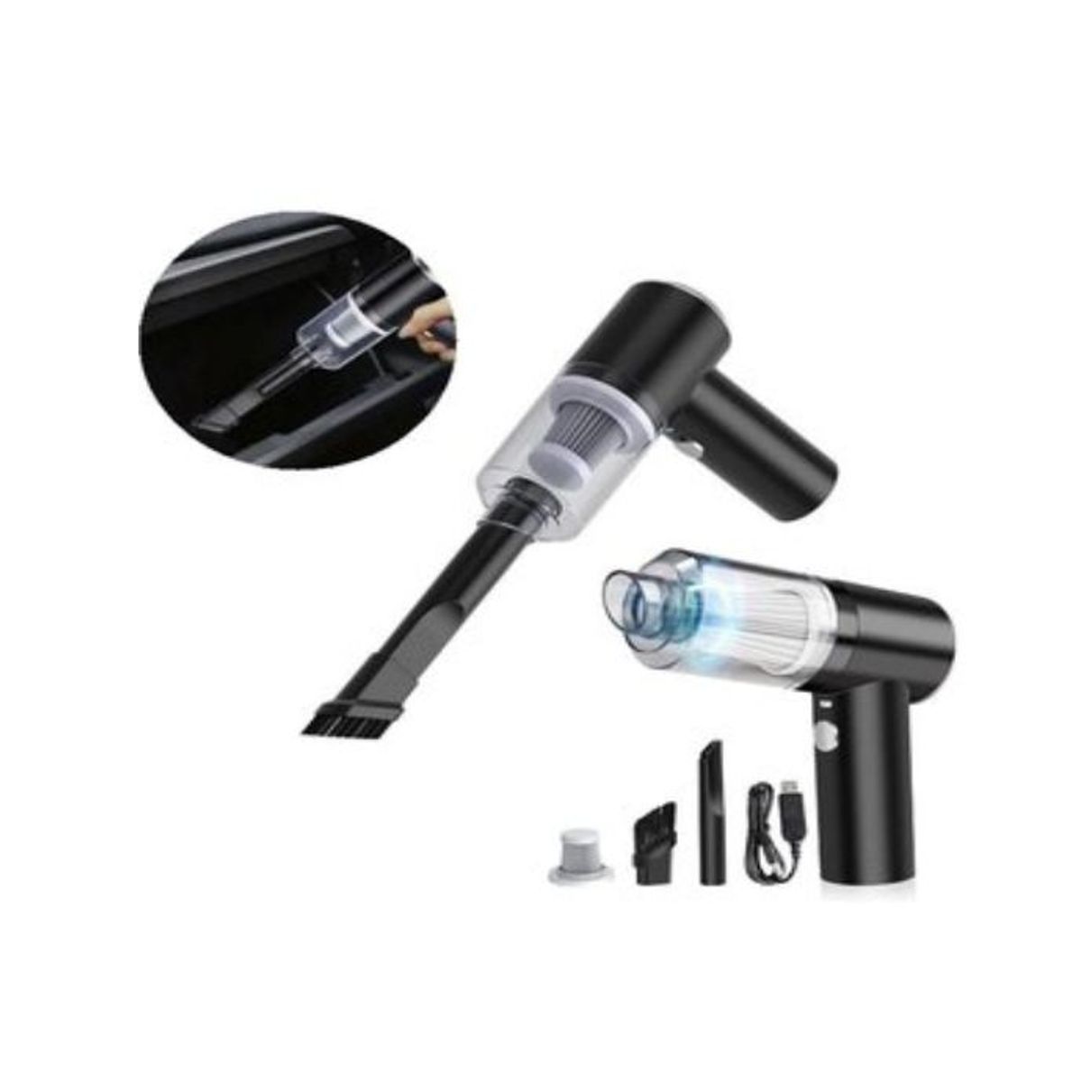 GENERICO - Potente aspiradora inalámbrica succión potente recargable USB