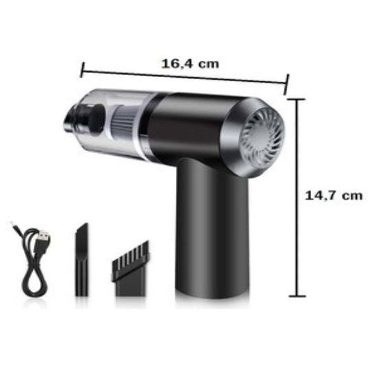 GENERICO - Potente aspiradora inalámbrica succión potente recargable USB