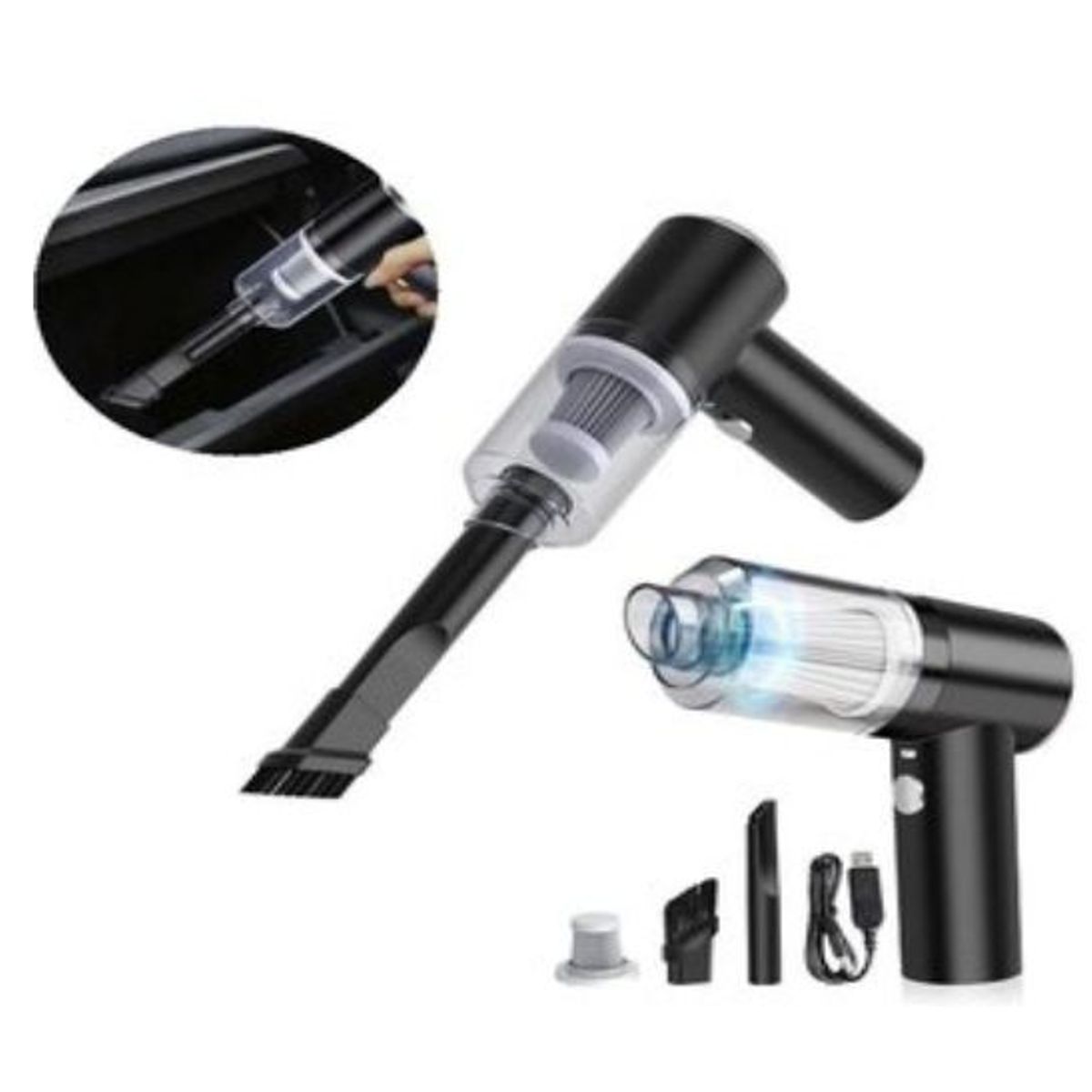 GENERICO - Potente aspiradora inalámbrica succión potente recargable USB