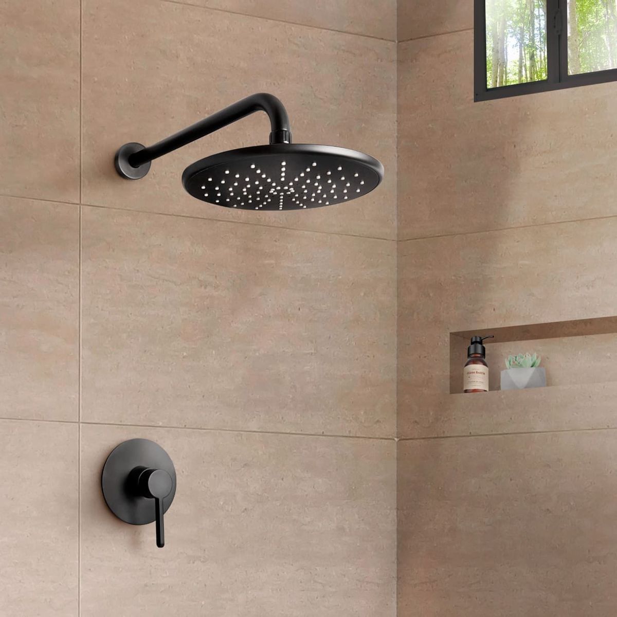 ITALGRIF - Grifería Ducha Monocomando Cartagena black negro Italgrif