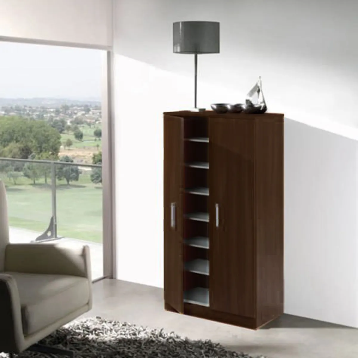 VILLA HOGAR - Zapatera Stella wengue capacidad 24 pares de zapatos