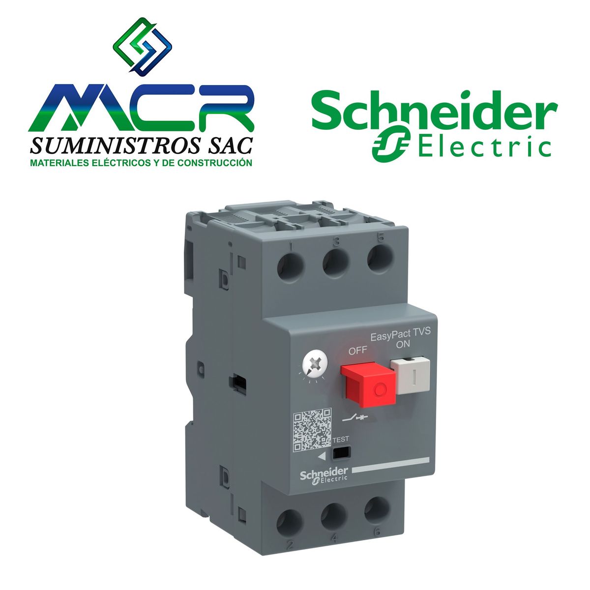 GUARDAMOTOR REGULABLE 6 - 10A 3HP KW 2.2 230VAC 100KA Schneider, marca SCHNEIDER ELECTRIC - Foto Principal