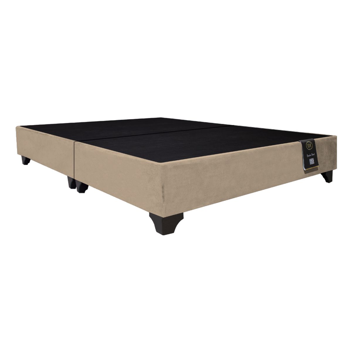BARAKA HOME - Base De Cama Luton King Americano 198 x 203 2Piezas - Beige Claro