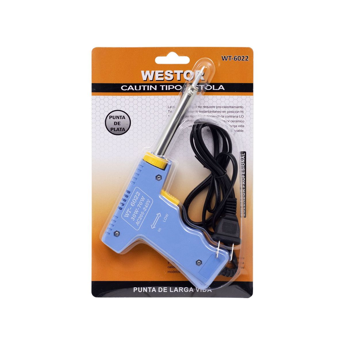 WESTOR - Cautin Tipo Pistola Celeste 30W70W WT-6022 WESTOR