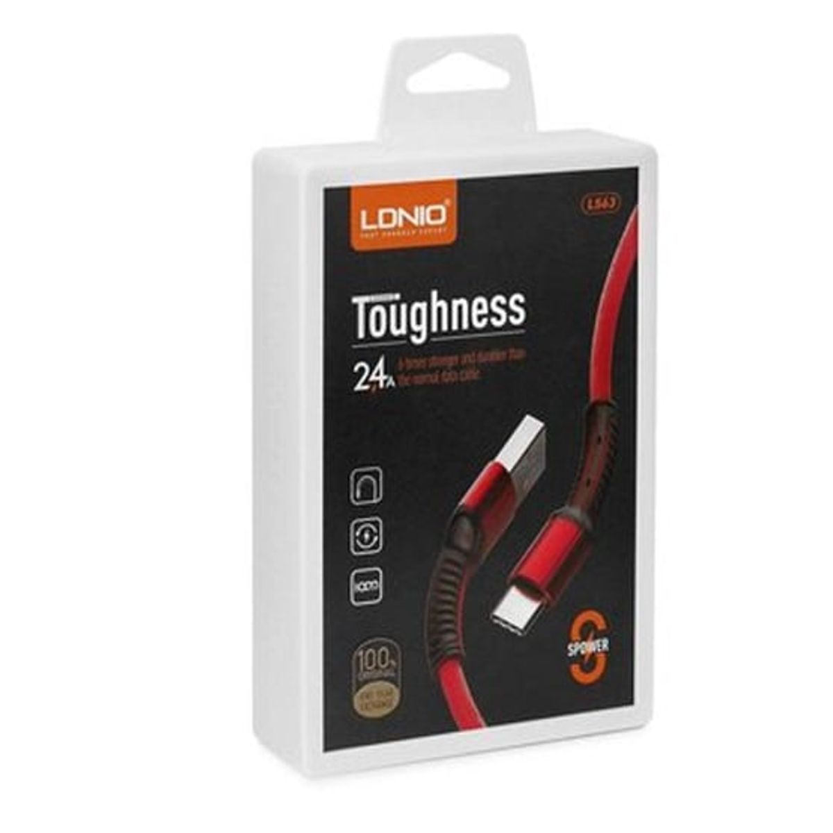 LDNIO - CABLE LDNIO LS63 CARGA RÁPIDA 2.4A USB  A TIPO-C