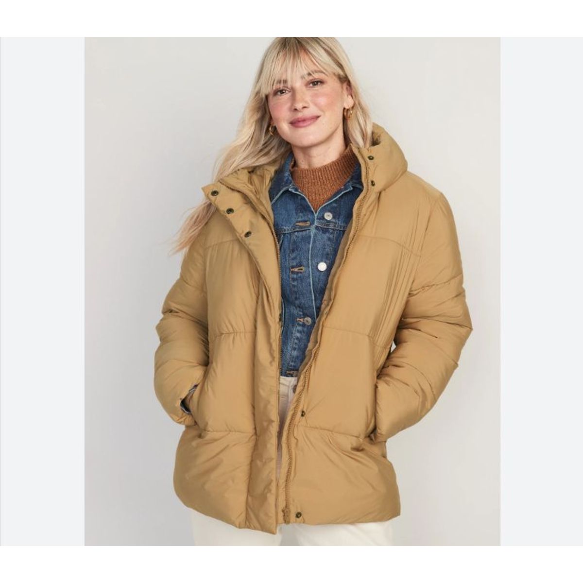 OLD NAVY - Casaca Puffer con Capucha