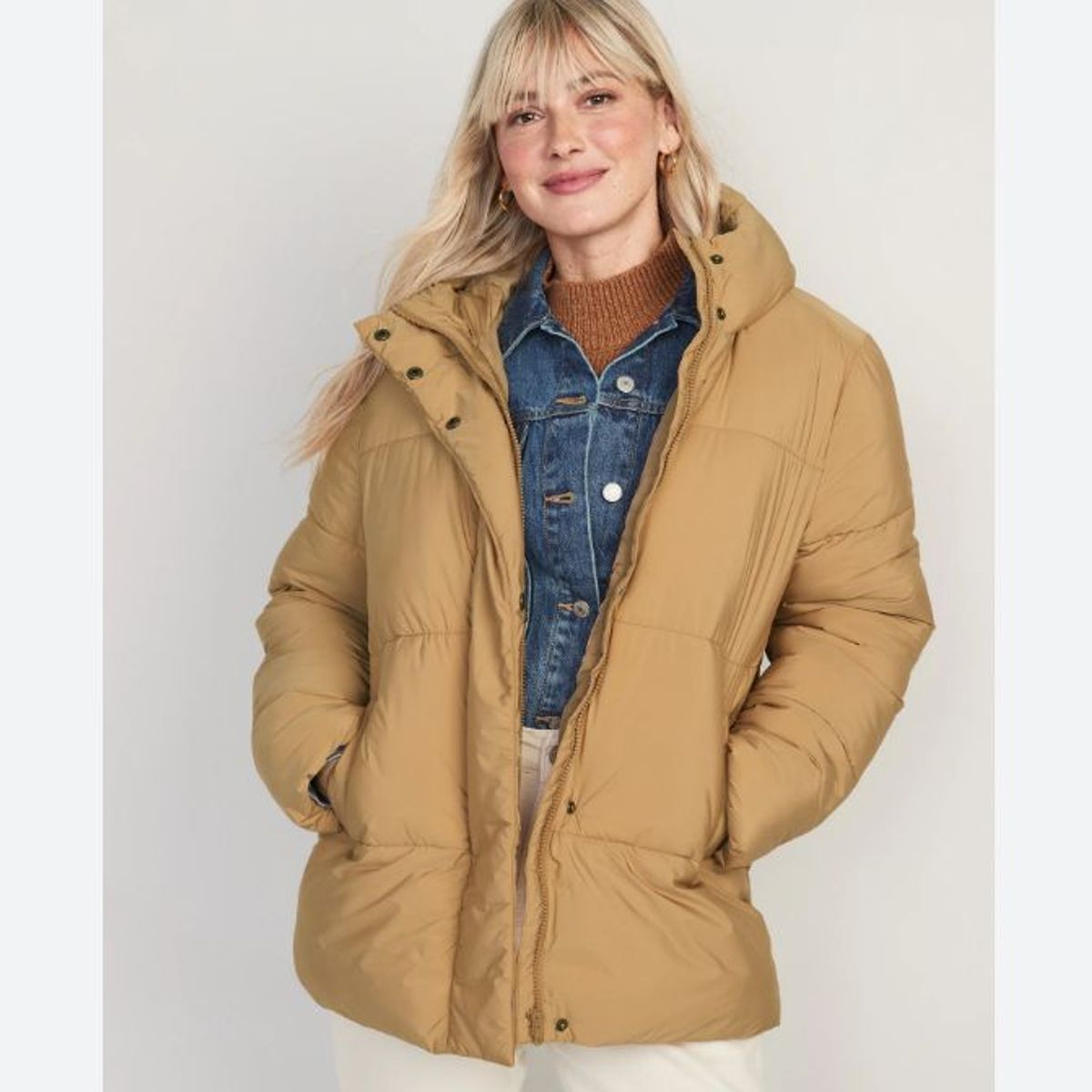 OLD NAVY - Casaca Puffer con Capucha