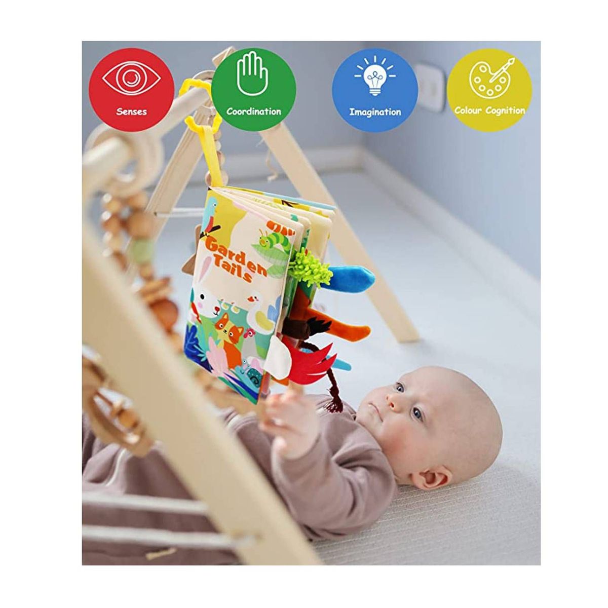 LH ELECTRONIC - Libro Estimulación Juguete Sensorial animales de Jardín