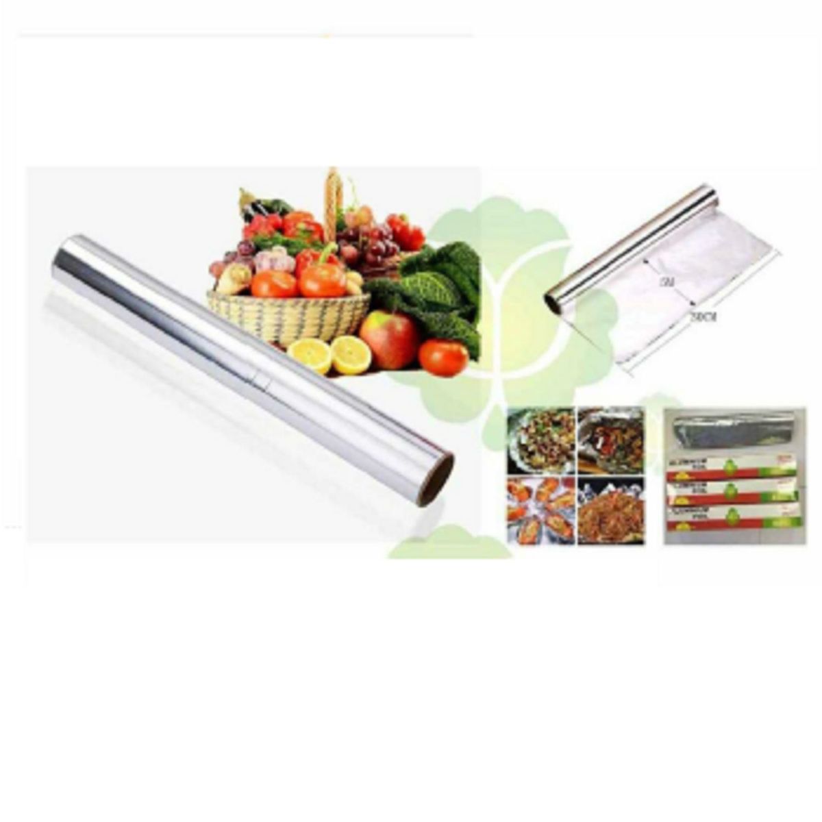 GENERICO - PAPEL ALUMINIO 5 metros Aluminium foil setx6