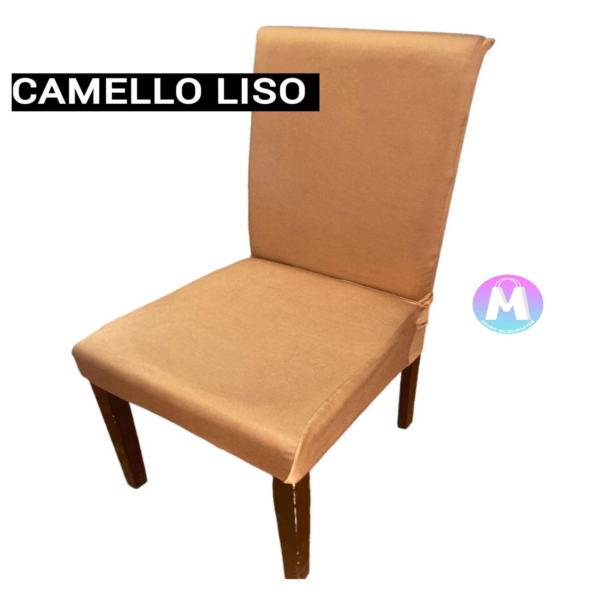 GENERICO - 06 Forros de silla spandex color Camello liso