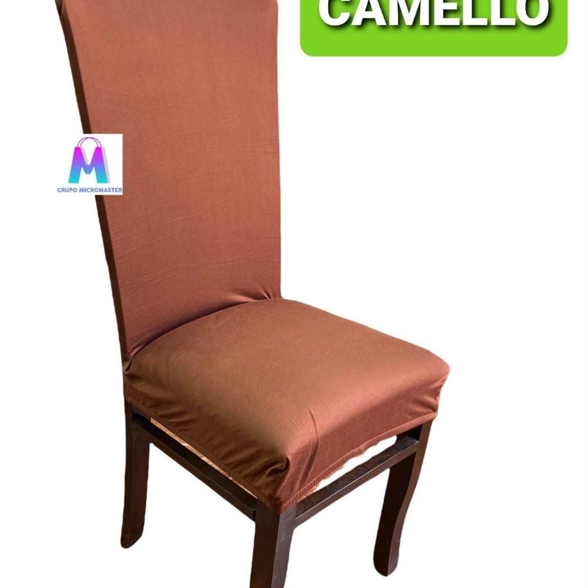 GENERICO - 08 Forros de silla spandex color camello Liso