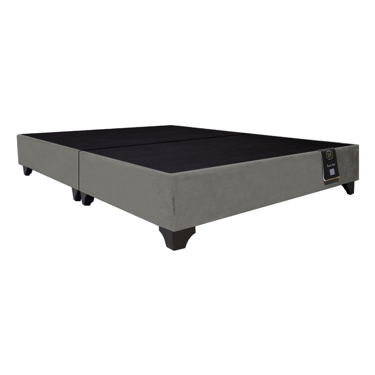 BARAKA HOME - Base De Cama Luton King Americano 198 x 203 2Piezas - Gris Oscuro