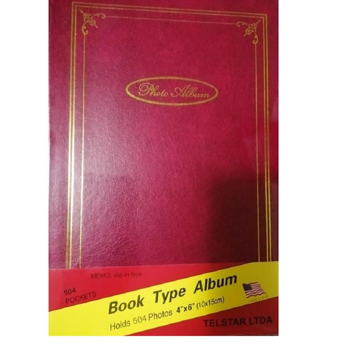 GENERICO - Álbum de Fotografías para 504 Fotos Color Guinda