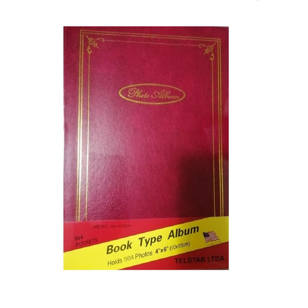 GENERICO - Álbum de Fotografías para 504 Fotos Color Guinda