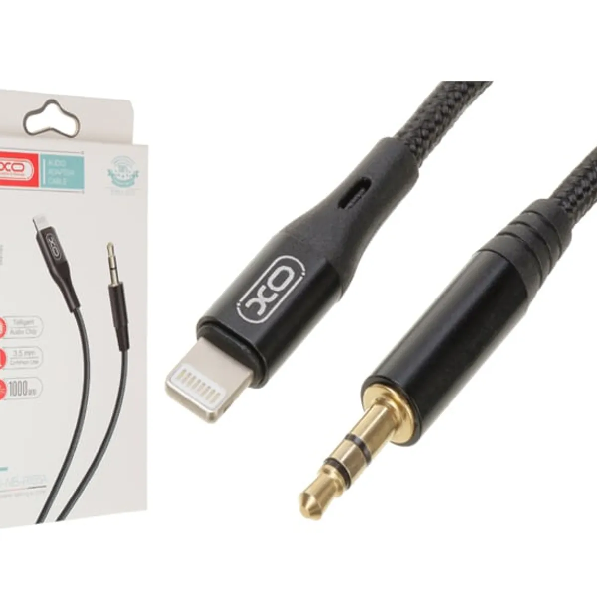 XO SIMPLE IS BEAUTY - Adaptador De Audio Cable Aux Jack 3.5mm A Lightning XO NB-R155A 1m