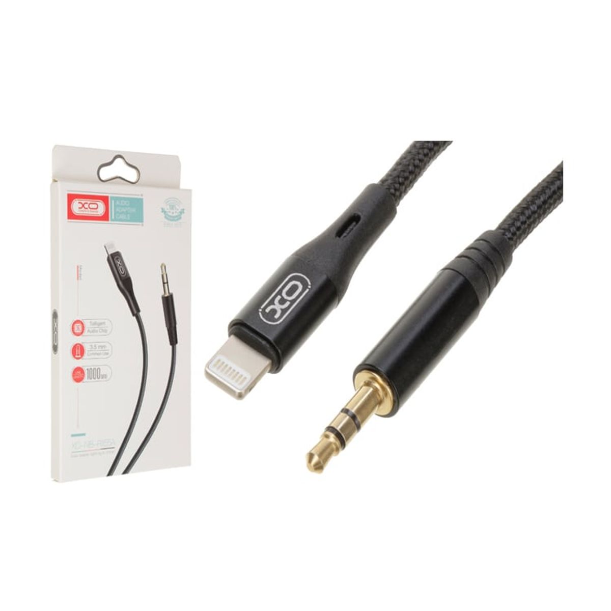 XO SIMPLE IS BEAUTY - Adaptador De Audio Cable Aux Jack 3.5mm A Lightning XO NB-R155A 1m