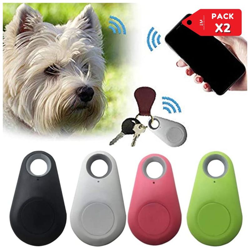 INSPIRA MARKET - Smart Mini GPS rastreador bluetooth antiperdida mascotas pack x2