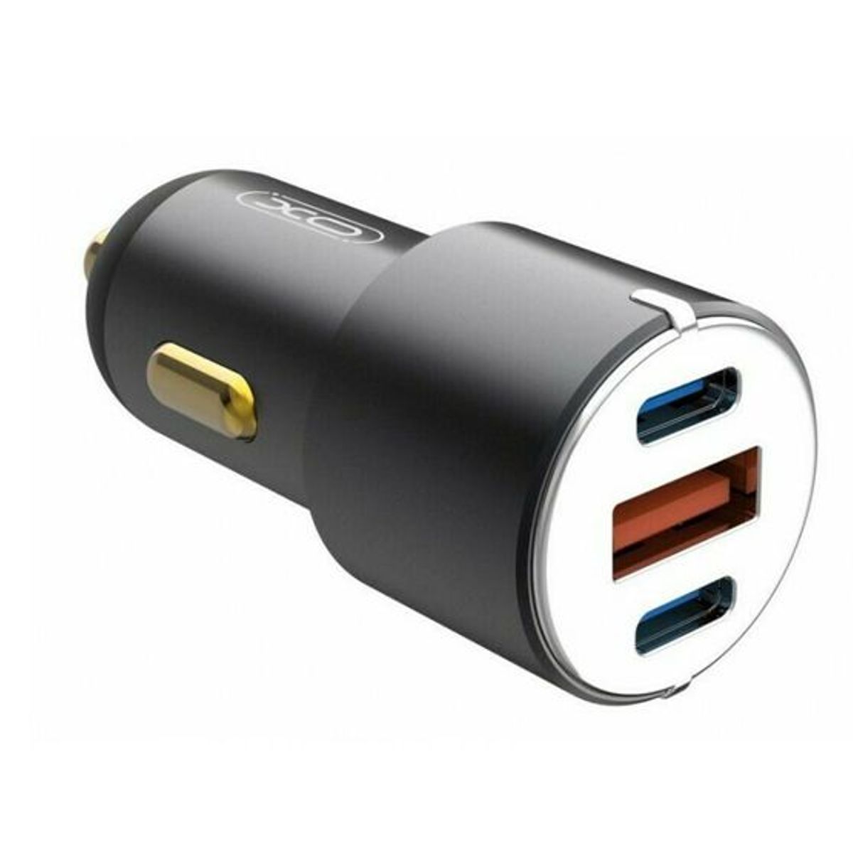 XO SIMPLE IS BEAUTY - Cargador De Auto XO CC45 PD 60W QC3.0 30W 1usb/2tipo-C Gris
