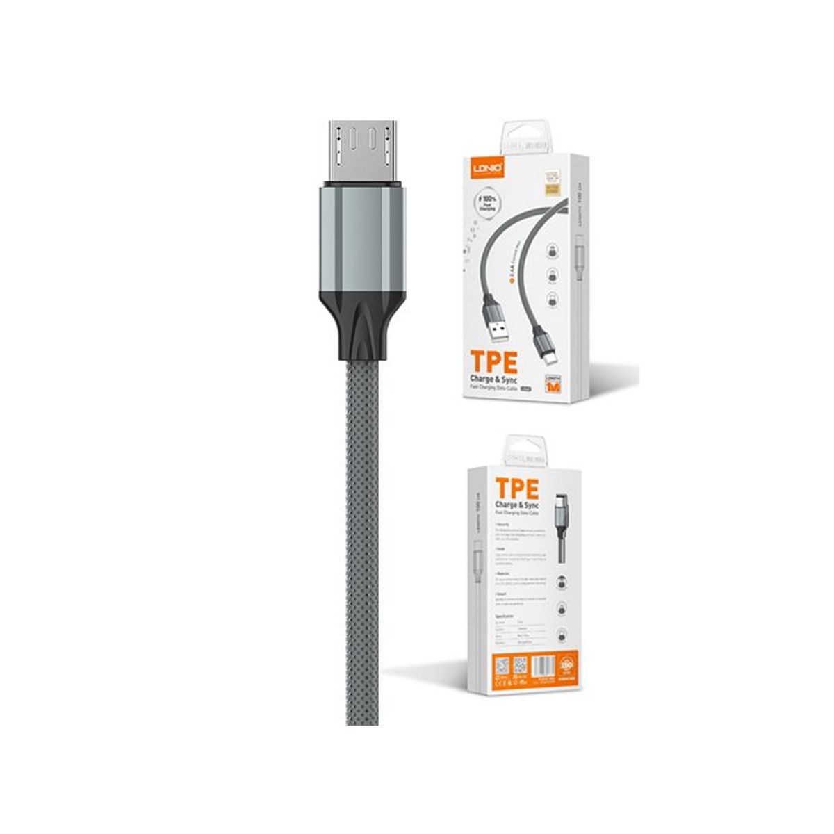 LDNIO - Cable LDNIO LS441 Usb Micro V8 Carga Rapida 1m