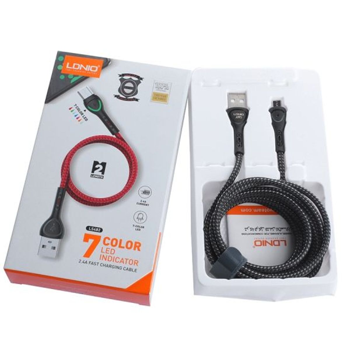 LDNIO - Cable LDNIO LS482 Carga Rápida Tipo C 2m